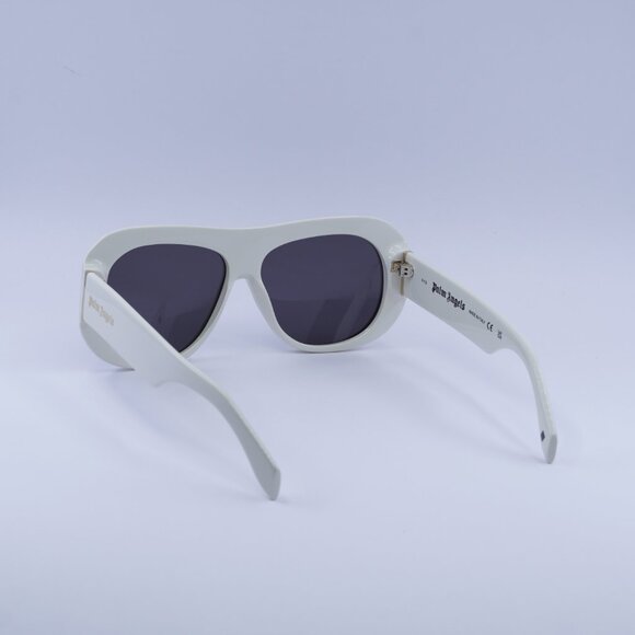 Palm Angels PERI103 ELFIN 0107 Sunglasses White Aviator Frame, Grey Lenses - Picture 5 of 9